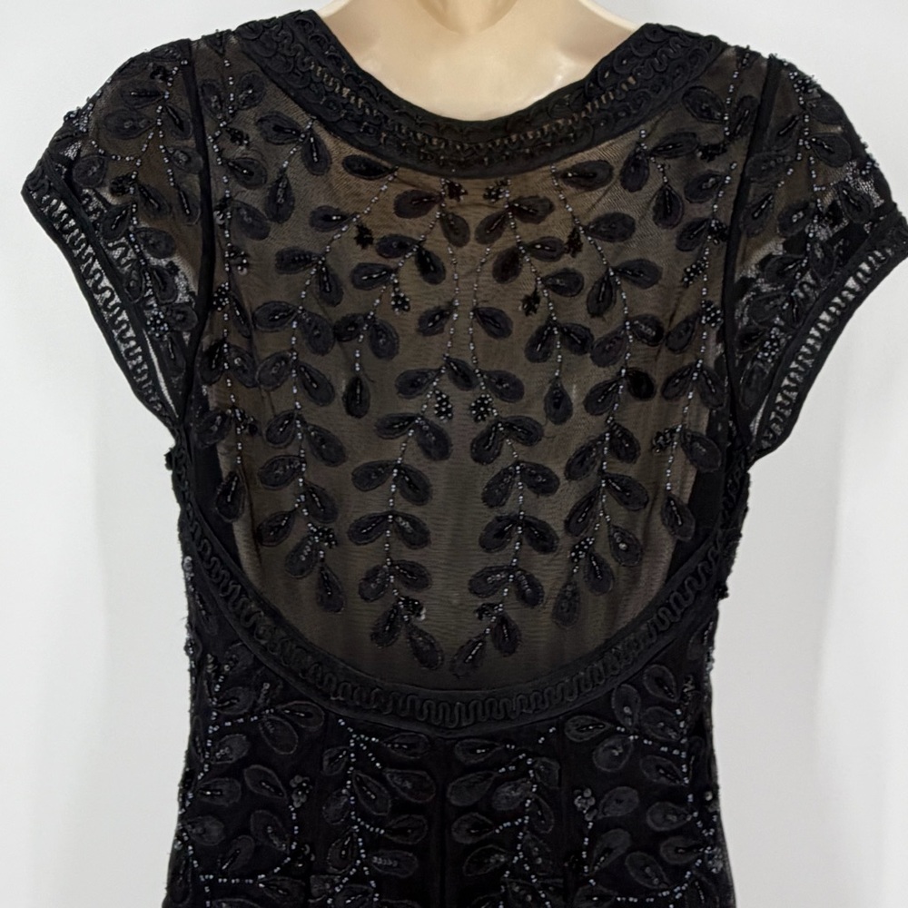 Sue Wong Nocturne Beaded Sheath Dress 12 Cocktail Evening Rehearsal Dinner - Picture 7 of 16
